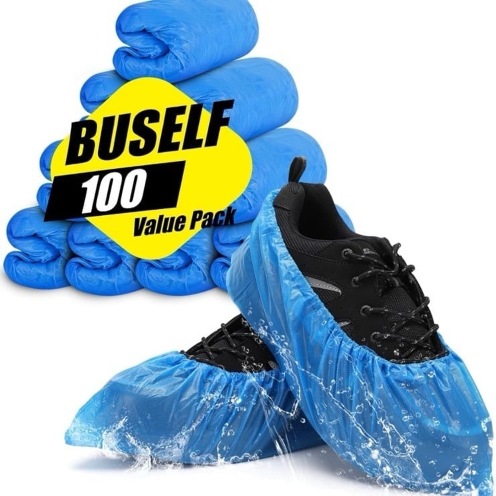 Shoe Covers Disposable Non Slip - Pack Of 100 (50 Pairs), Premium Waterproof And